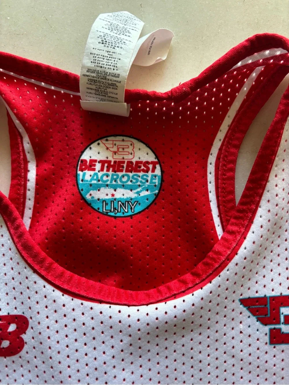 New Balance Be the Best Lacrosse Uniform Set Red White - #4 - L/XL